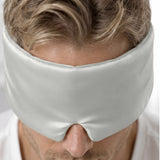 Masque de sommeil en soie pour homme (Argent)