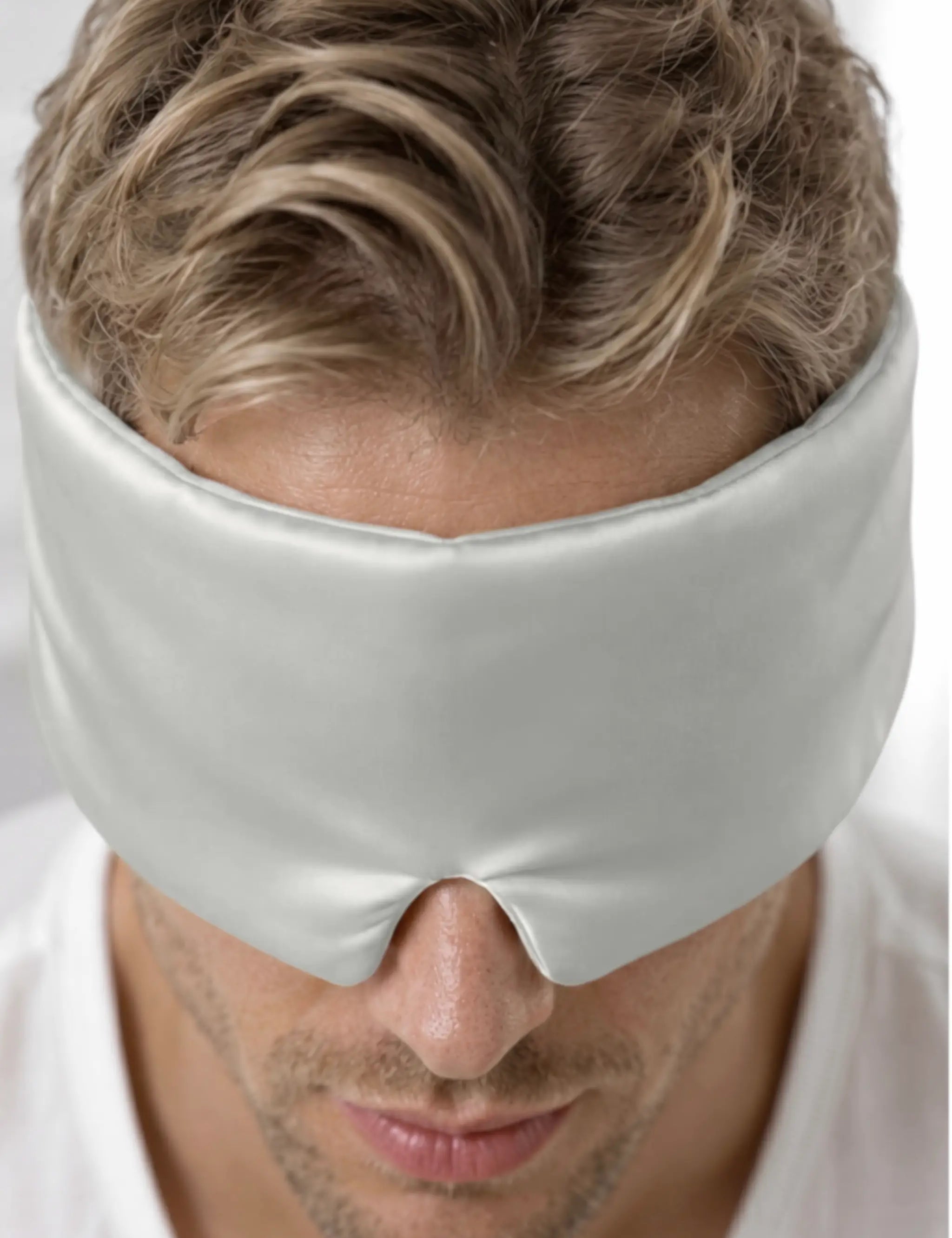 Men's Silk Sleep Mask (Silver)