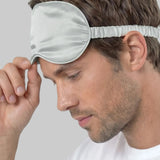 Seiden Augenmaske für Herren (Silber)