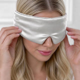 Maschera per dormire in seta (Argento)