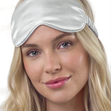 Masque yeux en soie (Argent)