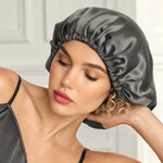 Sleep Cap for Curly Hair (Dark Grey) Silk Comfort for Defined, Hydrated Curls | psboutique.ch