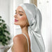 Sleep Cap (Silver Grey) Long Silk Bonnet for Smooth, Frizz-Free Hair | psboutique.ch