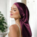 Sleeping Hat (Bordeaux) Long Silk Bonnet for Nighttime Hair Care | Swiss Shop | psboutique.ch