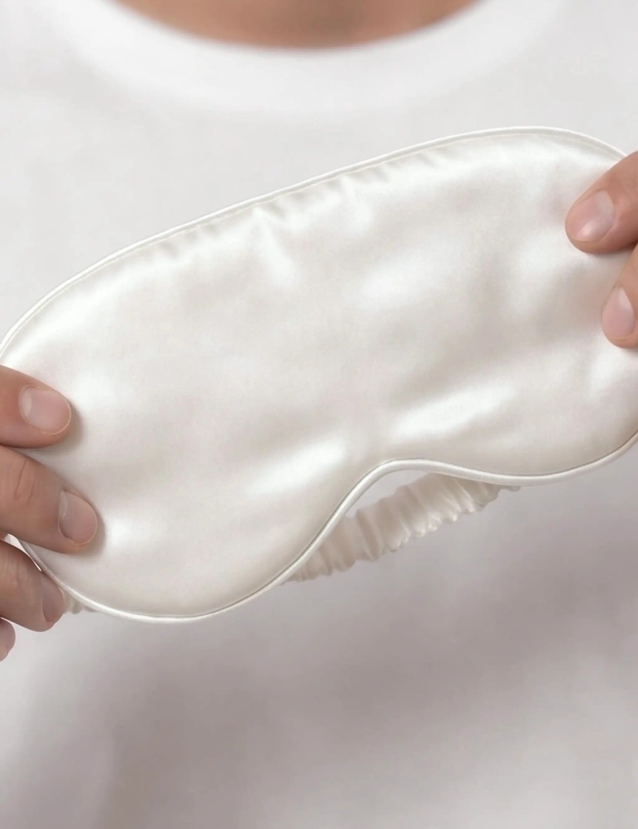 Men's Silk Eye Mask (Ivory White)