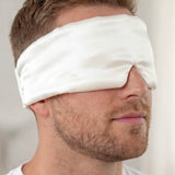 Masque de sommeil en soie pour homme (Blanc Ivoire)
