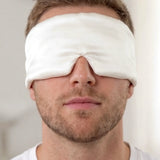 Masque de sommeil en soie pour homme (Blanc Ivoire)