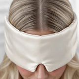 Maschera per dormire in seta (Bianco Avorio)
