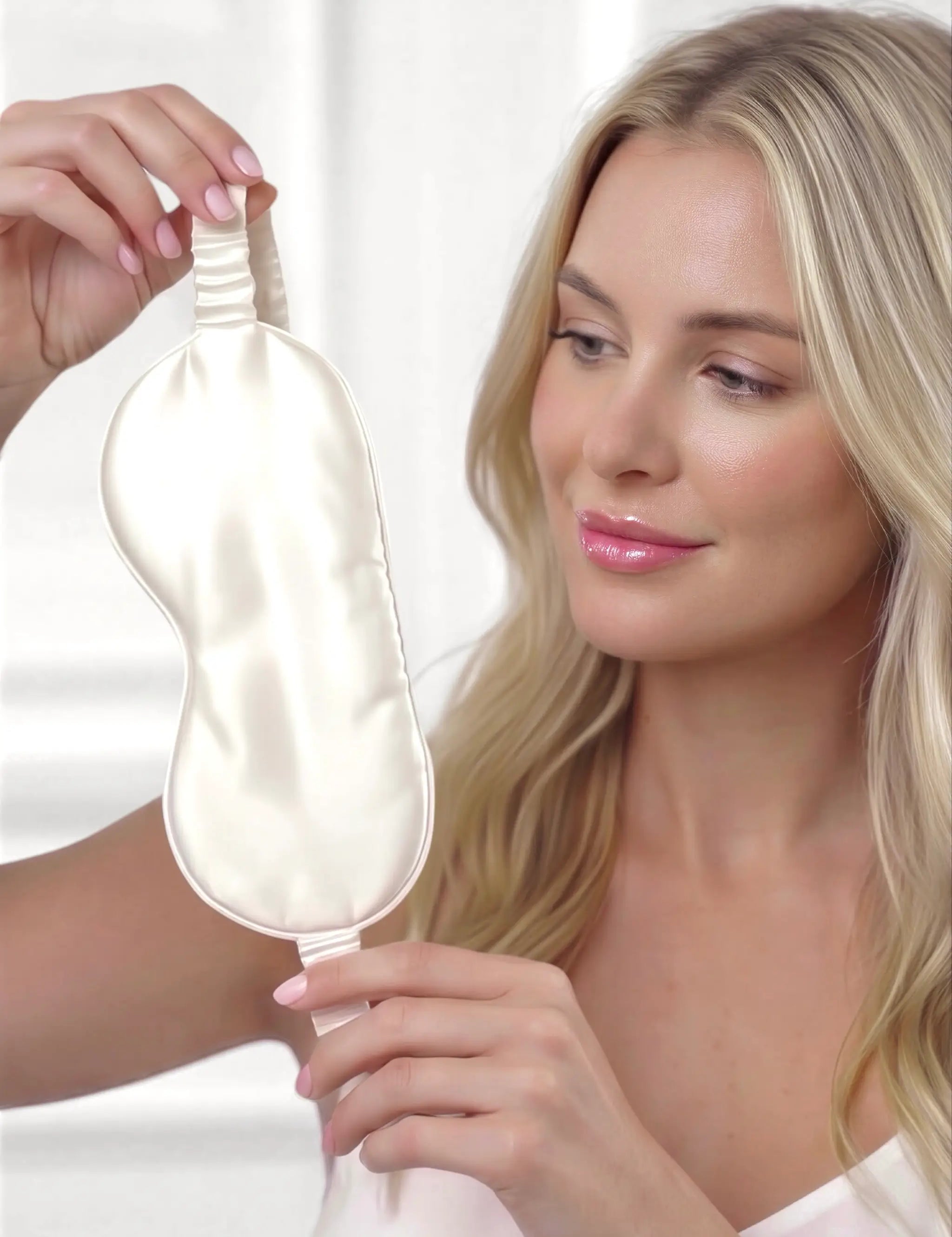 Silk Eye Mask (Ivory White)